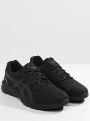 Women's Ribbed Logo Brand Running Shoes,Black Running Shoes With Goretex