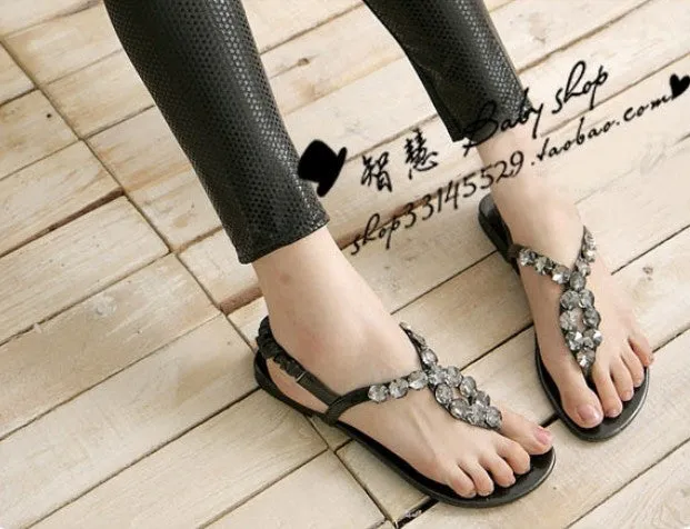 Women's Sandals 2017 Summer Beach Flip Flops Lady Slippers Sandals for Women Diamand Cross Flat Shoes Women Free Shipping WS003 Size 13 Wide Flip Flops