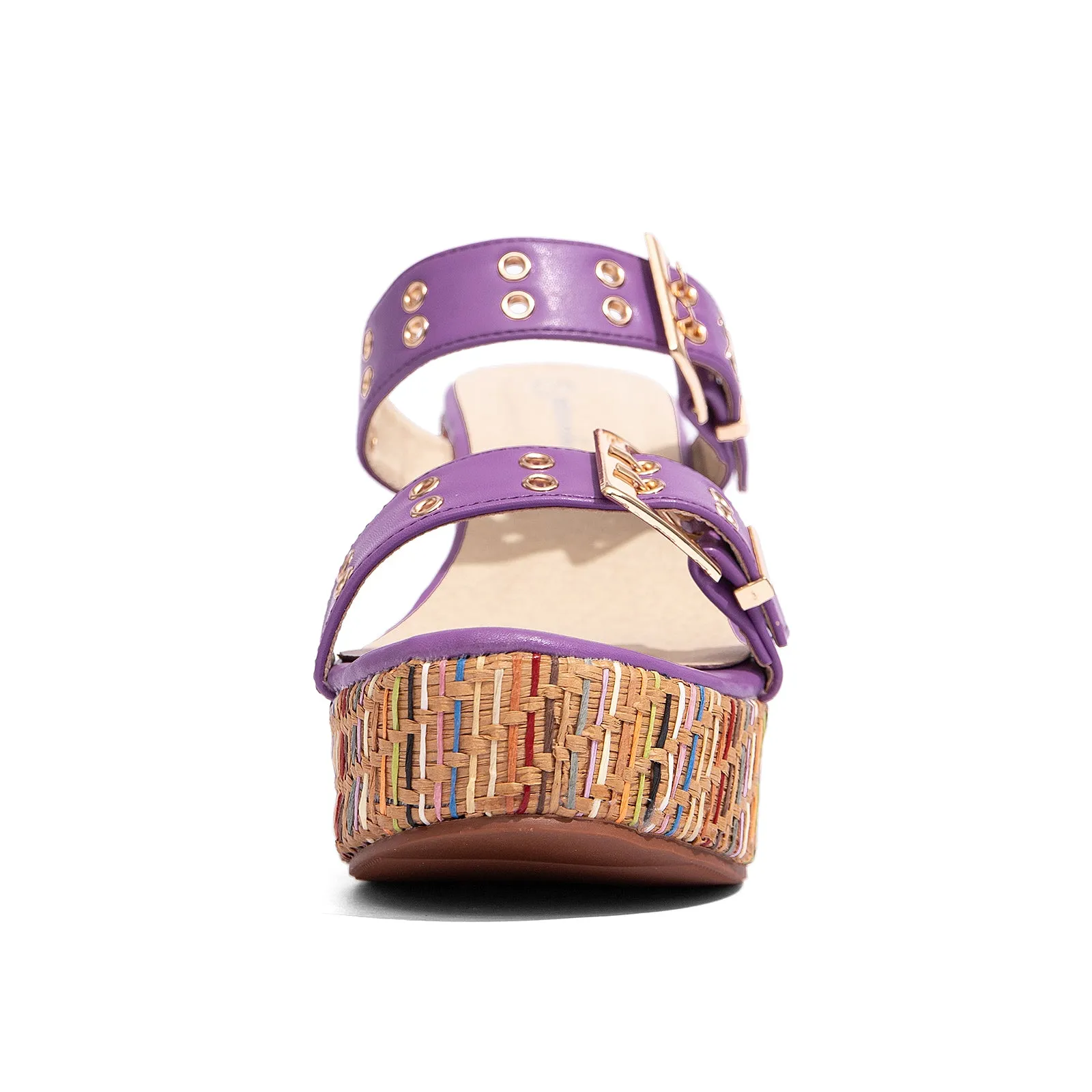 Ortho Sandals Women's Slides Wedge Sandals with Buckle Strap Slip On Peep Toe Platform Sandals High Heels Shoes