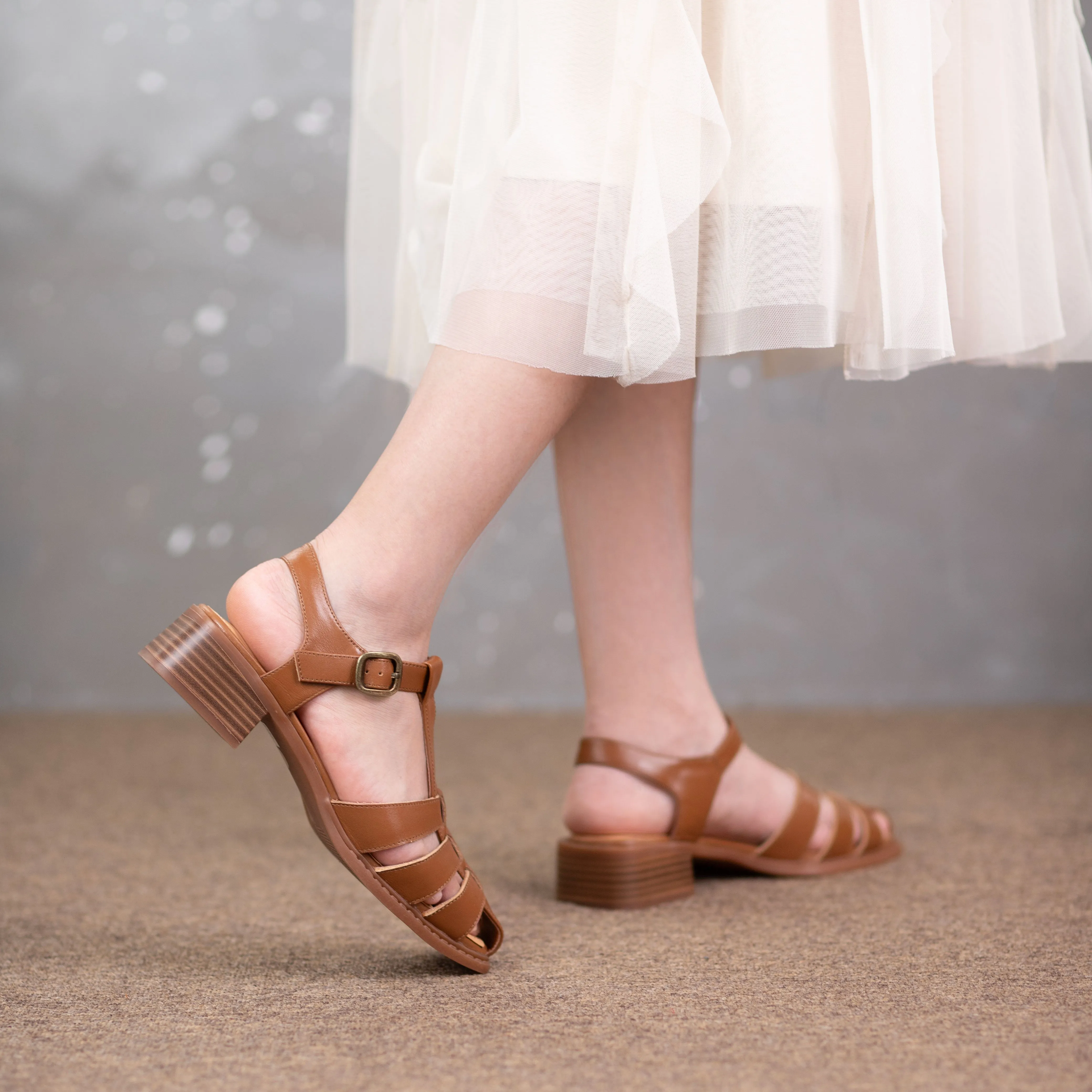 Women's Square Toe Low Heel Fisherman Sandals Sandals Key West Florida