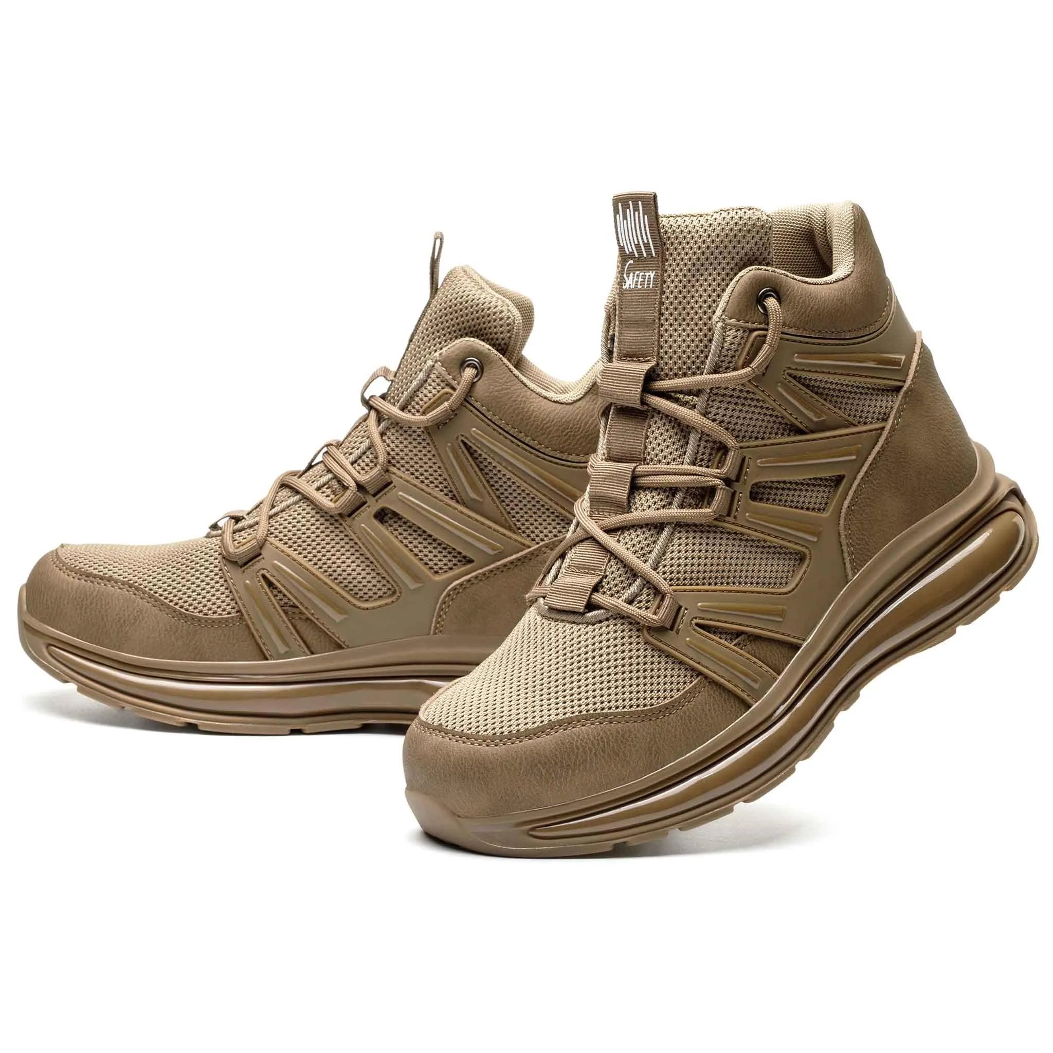 4ee Work Boots Women's Steel Toe Boots - Full Air-Cushioned Sole | B266