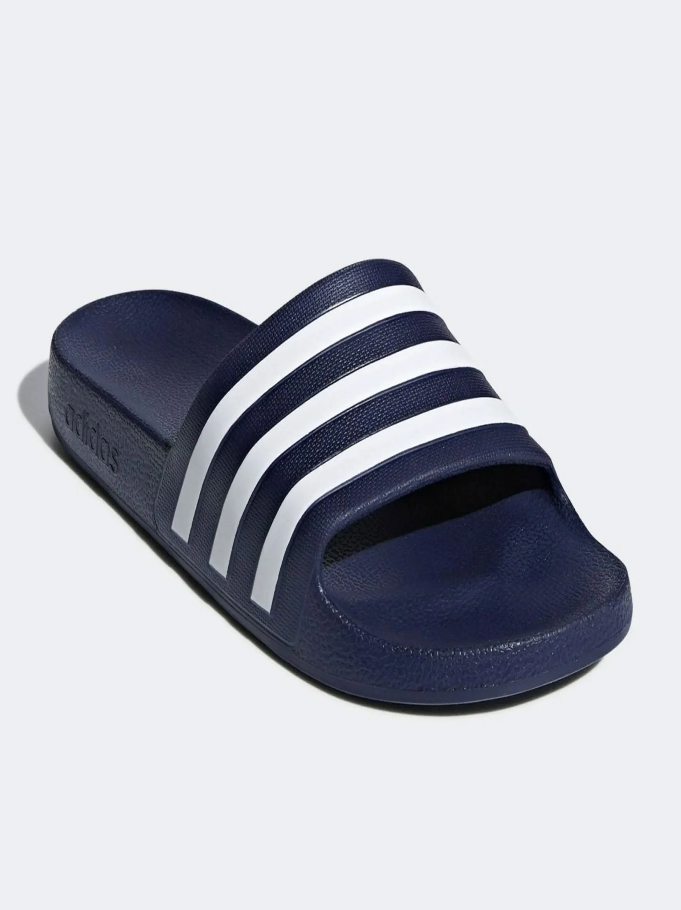 Women's Striped Slide,Navy/White Slippers For Outdoor