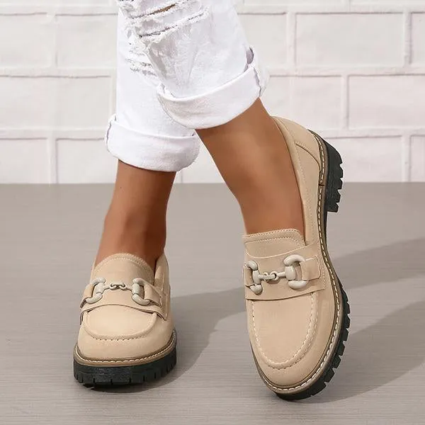 Women's Stylish Horsebit Slip-on Thick Sole Loafers 45134129S Michael Kors Buchanan Loafers