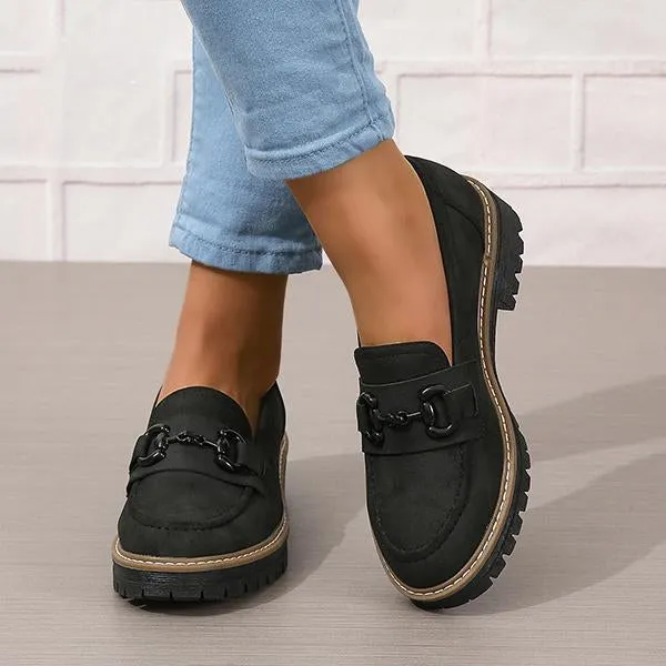 Dsw Penny Loafers Women's Stylish Horsebit Slip-on Thick Sole Loafers 45134129S