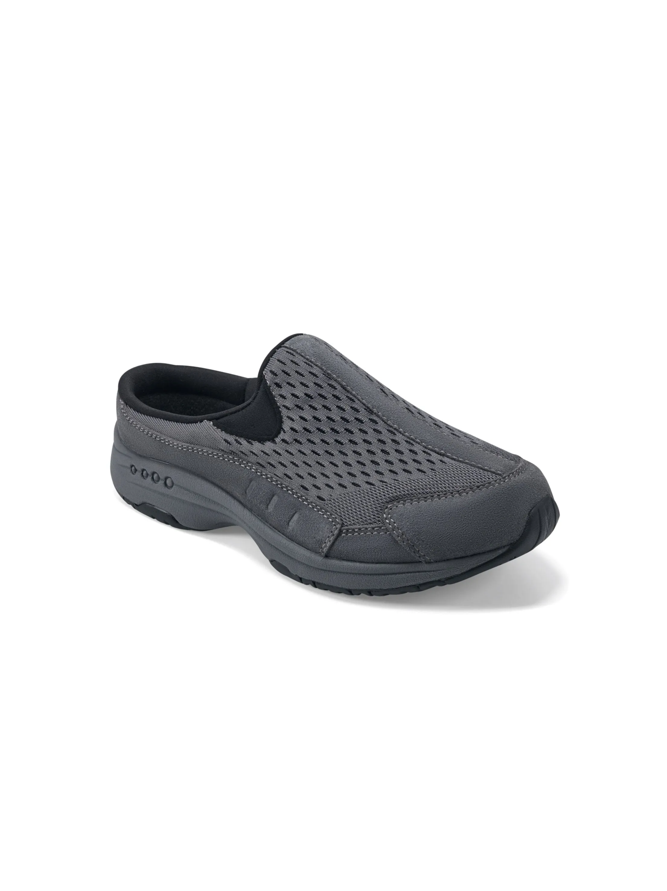 Women's Textured Slip On Shoes,Grey Supportive Slippers