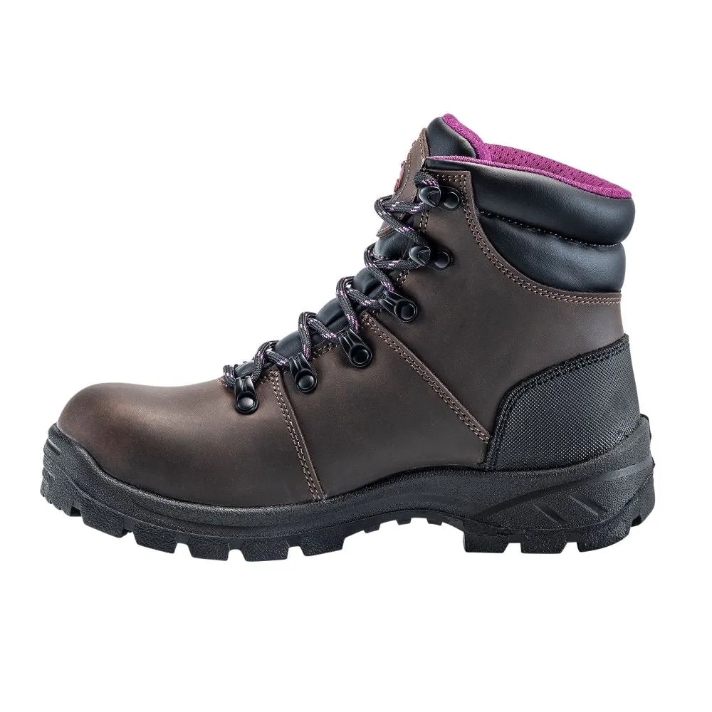 'Avenger' Women's 6" Builder EH WP Steel Toe - Brown Best Insulated Composite Toe Work Boots