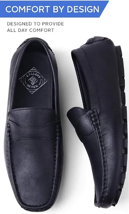Everyday Loafers Gallery Seven Mens Shaded Smart Penny Loafer  Color Black Size 9.5