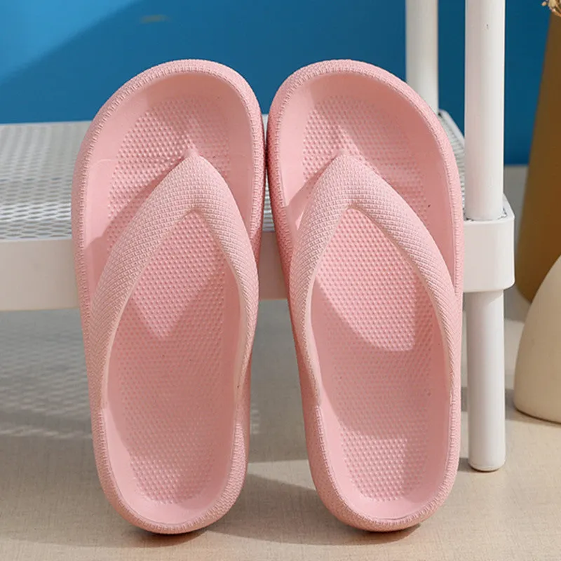 Clip Toe Shoes Eva Non-Slip Slippers Soft Sole Flip Flops Women Thick Bottom Bathroom Slides Summer Pusheen Flip Flops