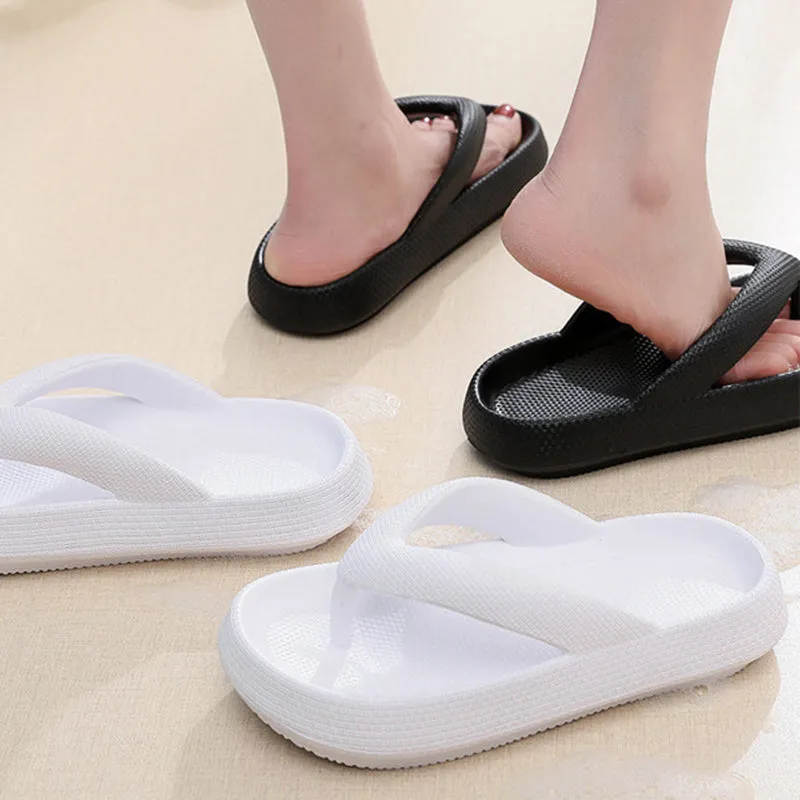 Flip Flop And Fly Song Clip Toe Shoes Eva Non-Slip Slippers Soft Sole Flip Flops Women Thick Bottom Bathroom Slides Summer