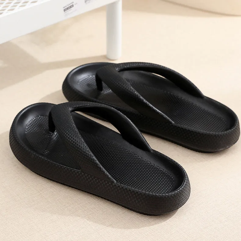 Wedding Shoes Flip Flops Clip Toe Shoes Eva Non-Slip Slippers Soft Sole Flip Flops Women Thick Bottom Bathroom Slides Summer