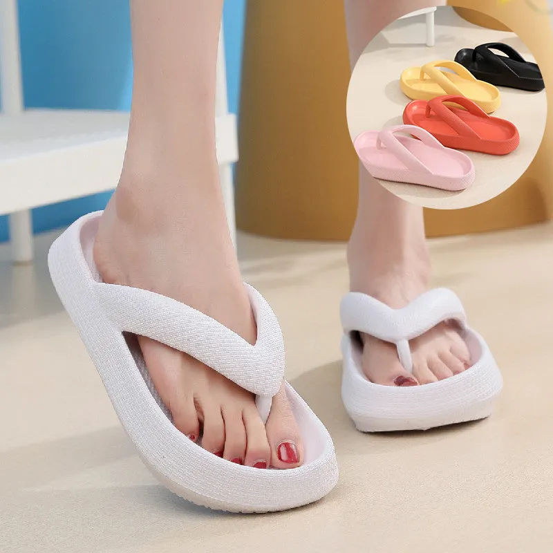 Clip Toe Shoes Eva Non-Slip Slippers Soft Sole Flip Flops Women Thick Bottom Bathroom Slides Summer Flip Flops For Sale Cheap