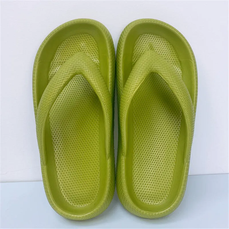 Flip Flop Tote Clip Toe Shoes Eva Non-Slip Slippers Soft Sole Flip Flops Women Thick Bottom Bathroom Slides Summer