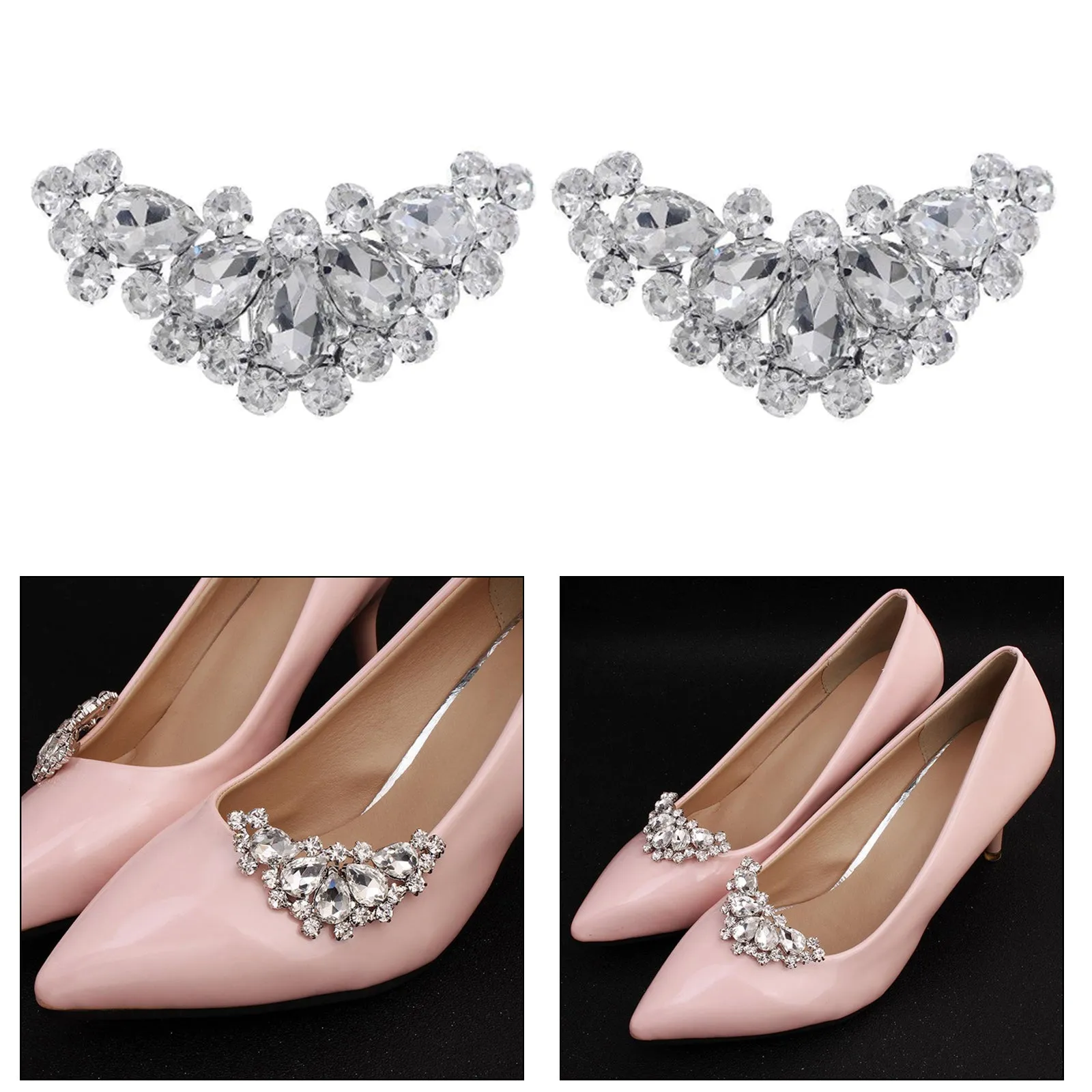 Sandals Nail Spa Sylvania Ohio 2pcs Women Rhinestones Decorative Shoes Clips
