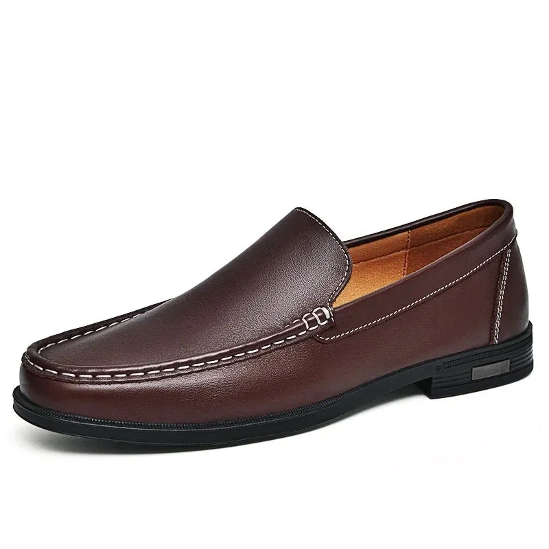 XANDER - GLIMMER LEATHER LOAFERS Suede Loafers For Men