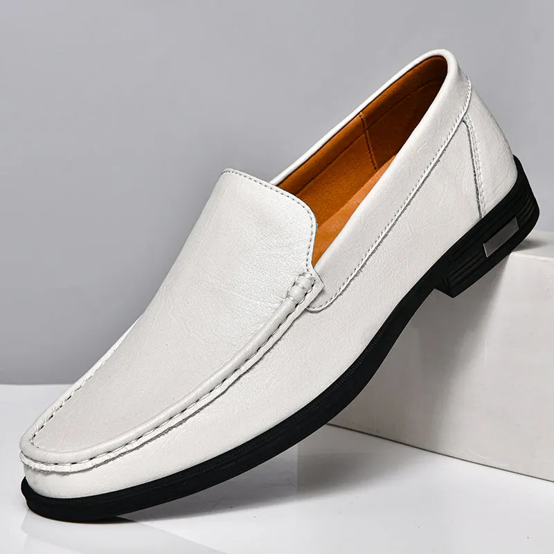 XANDER - GLIMMER LEATHER LOAFERS Wine Loafers