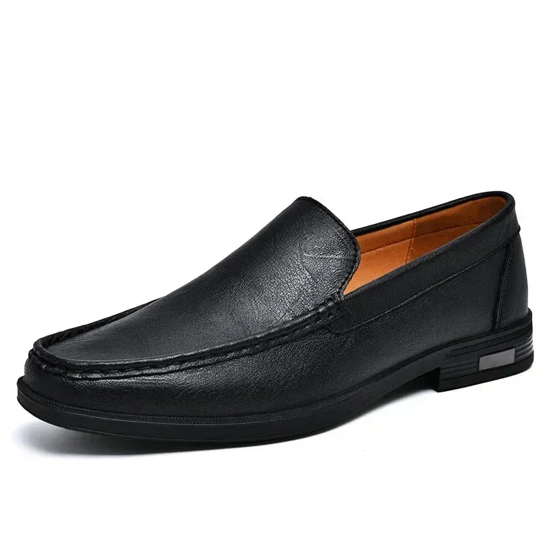 XANDER - GLIMMER LEATHER LOAFERS Leather Loafers With Buckle