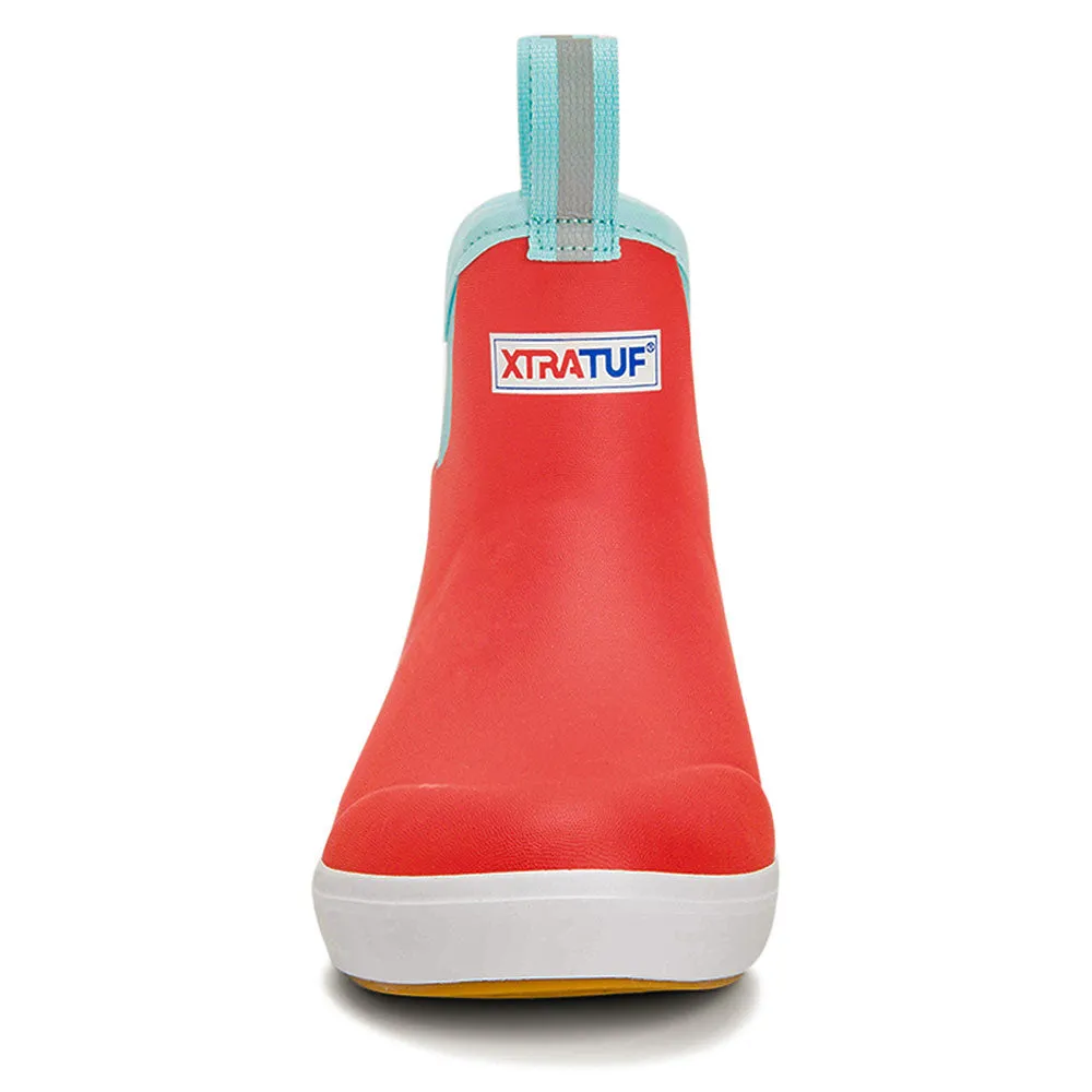 XTRATUF Women's ADB ECO Ankle Deck Boots- Coral Road Slip Ons