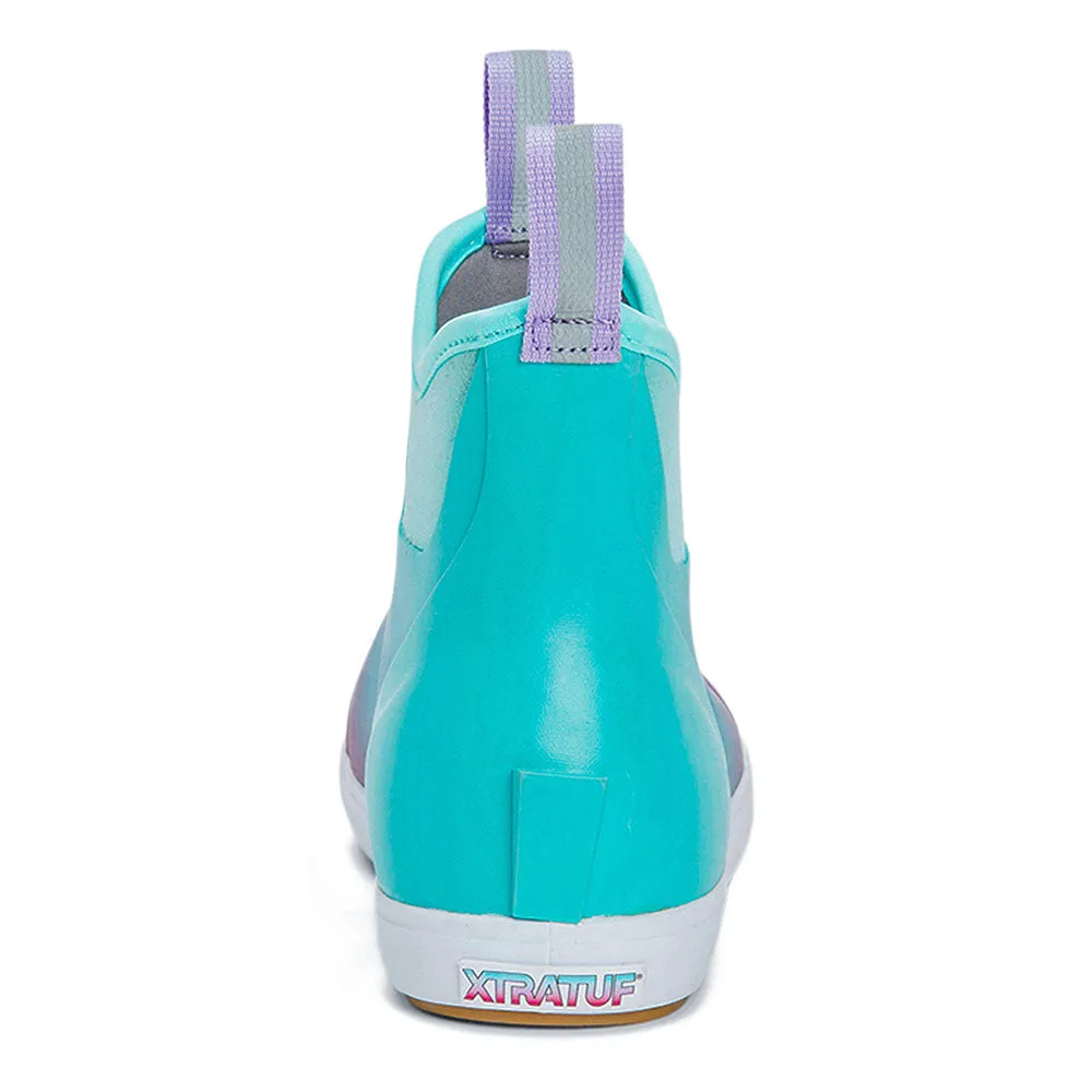 XTRATUF Women's Ankle Deck Boots- Blue Aurora Work Slip-ons