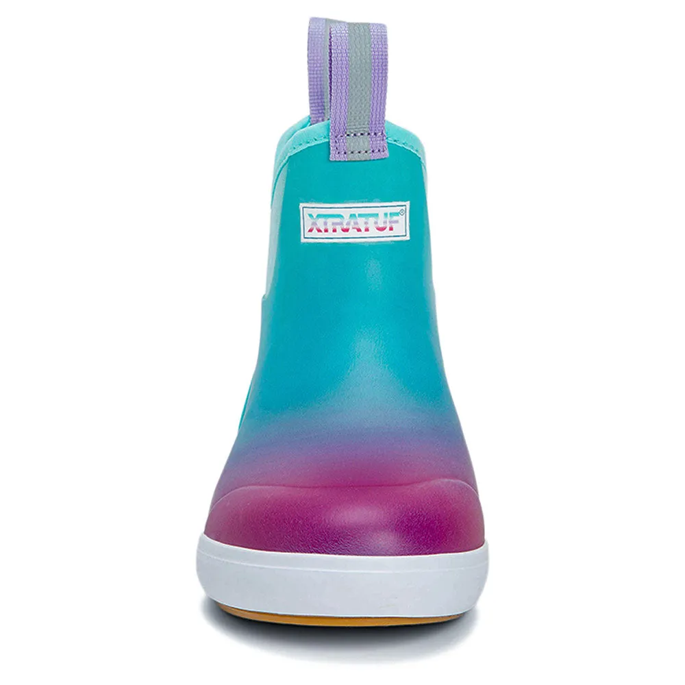 XTRATUF Women's Ankle Deck Boots- Blue Aurora Slip On Sneakers With Good Arch Support