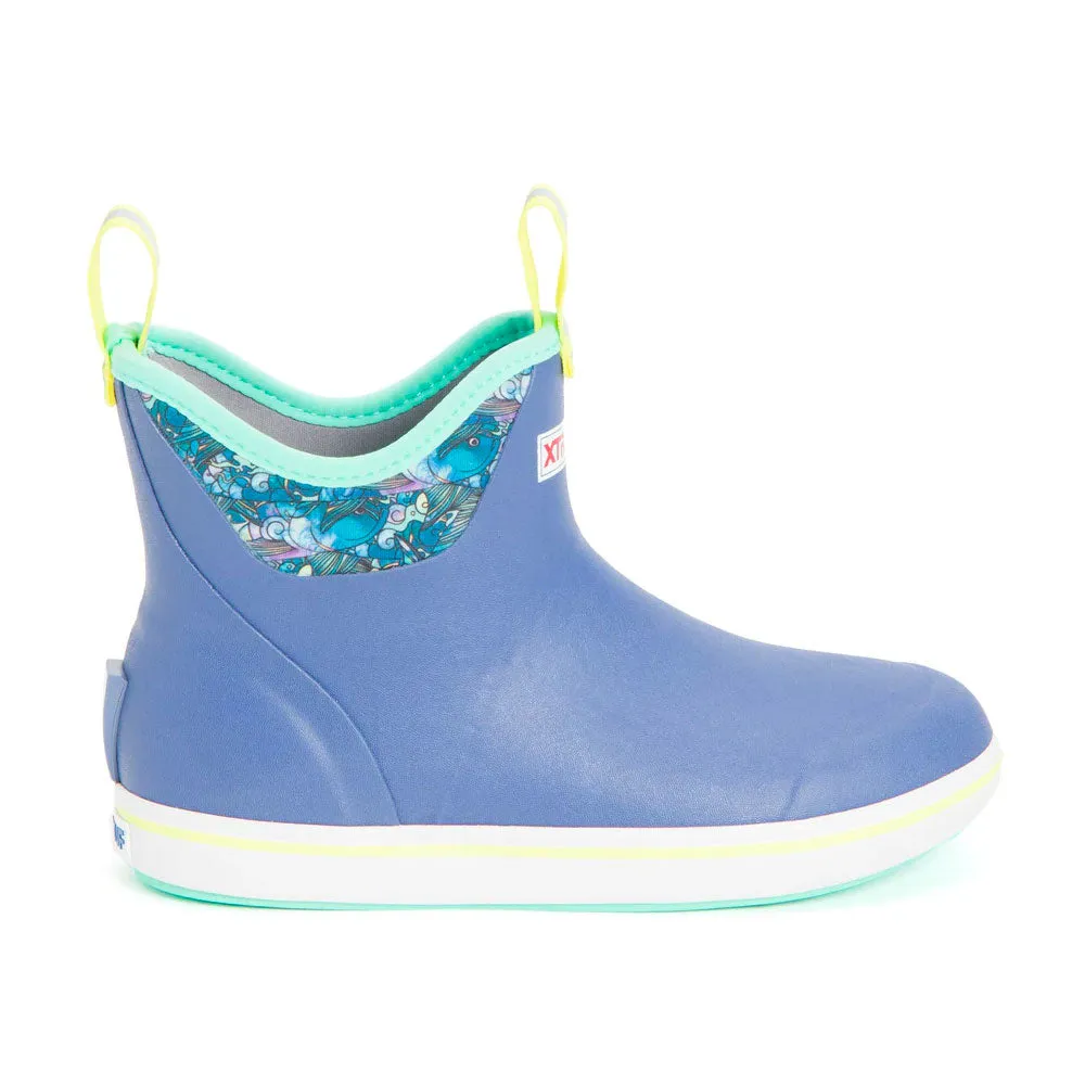 Work Slip-ons XTRATUF Women's FisheWear Ankle Deck Boots- Purple / Totally Tarpon