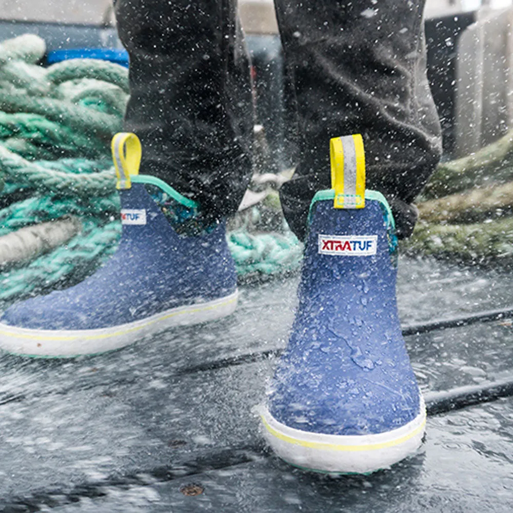 Go Walk Max Slip-on Shoes XTRATUF Women's FisheWear Ankle Deck Boots- Purple / Totally Tarpon