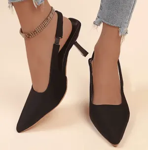 New Autumn Womens Pumps - Fashionable Pointed Toe High Heels Sandals With Ring Toe