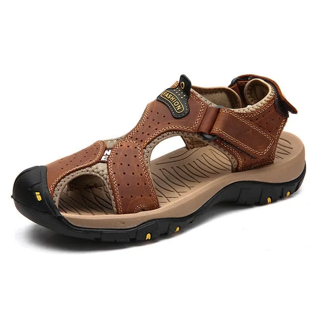Best Sandals With Arch Support ZUNYU 2019 New Male Shoes Genuine Leather Men Sandals Summer Men Shoes Beach Sandals Man Fashion Outdoor Casual Sneakers Size 48