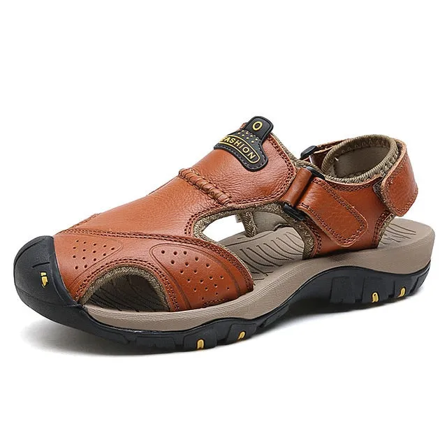 Sandals Royal Bahamian All Inclusive Resort ZUNYU 2019 New Male Shoes Genuine Leather Men Sandals Summer Men Shoes Beach Sandals Man Fashion Outdoor Casual Sneakers Size 48